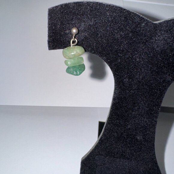 Green Aventurine Post Earrings - Picture 3 of 13